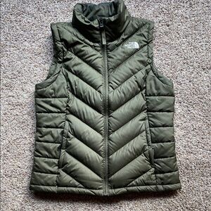 The North Face Olive Green Puffer Vest